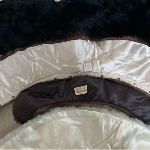 Saks Fifth Avenue Satin and Faux Fur Collars